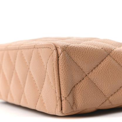 Chanel Caviar Quilted Top Handle Slim Vanity With Chain Brown 10 of 10
