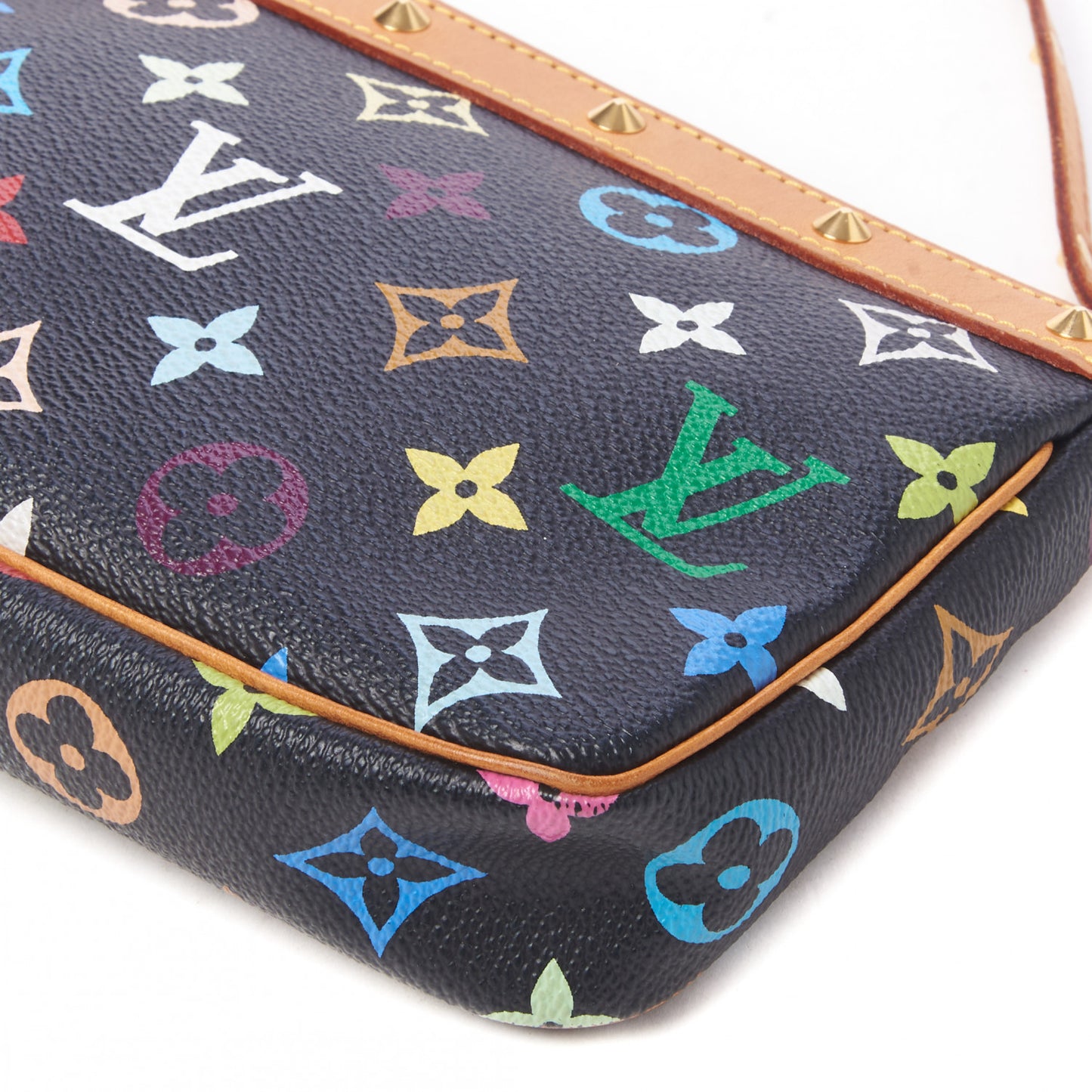 Monogram Multicolor Pochette Accessories Black