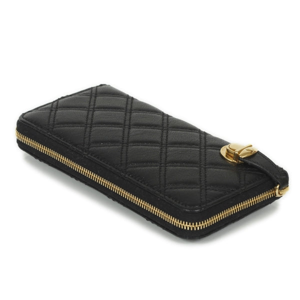 Leather Quilted Deluxe Wallet Black