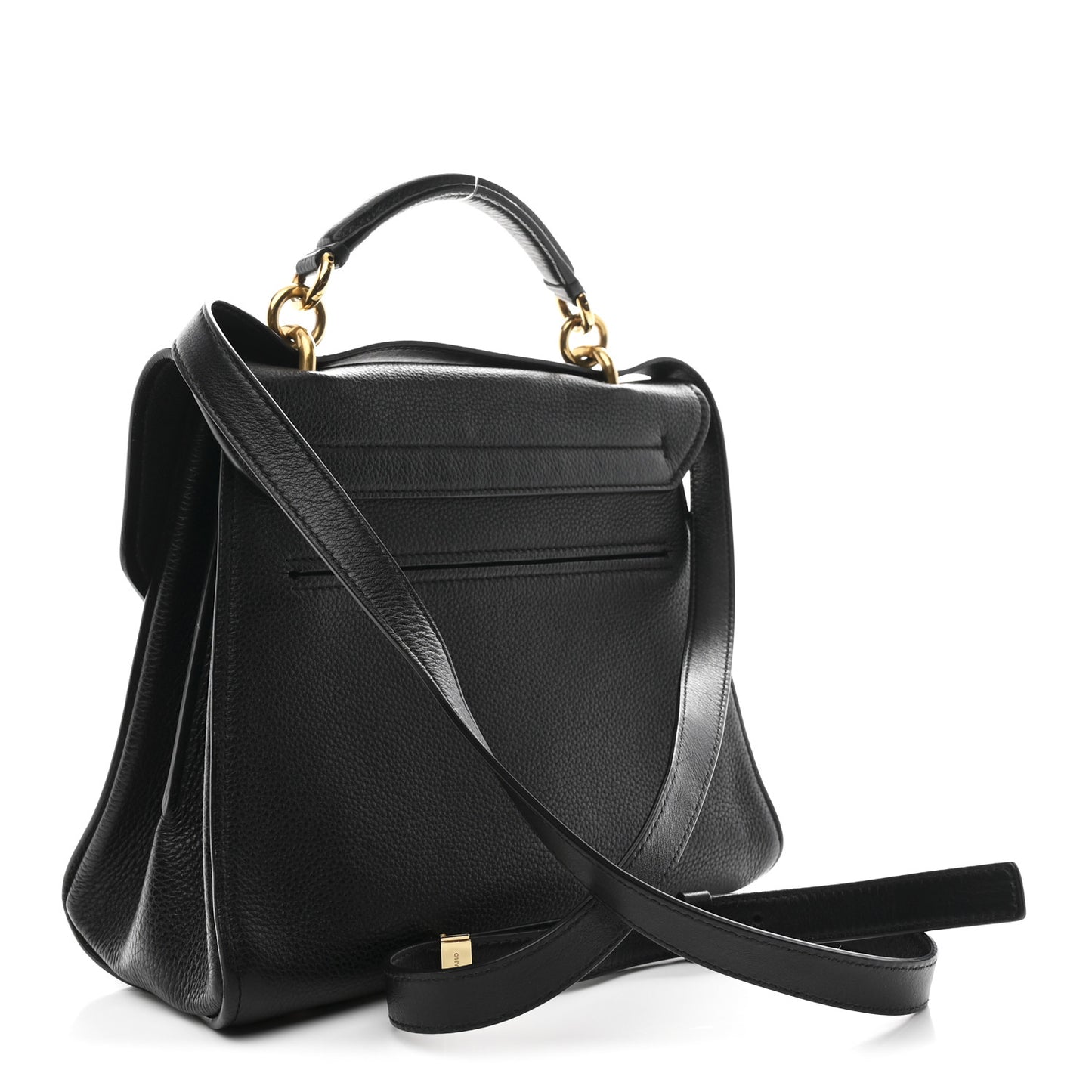 Calfskin Small Margot Top Handle Satchel Black