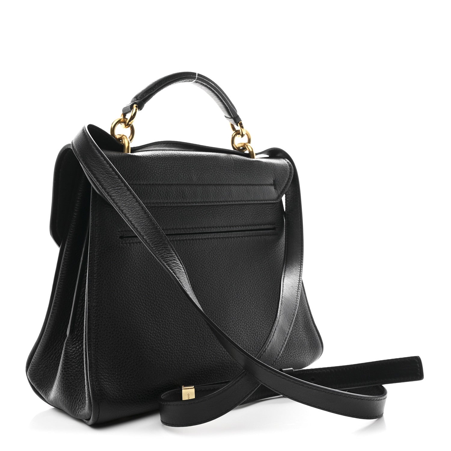 Salvatore Ferragamo Calfskin Small Margot Top Handle Satchel Black 3 of 11