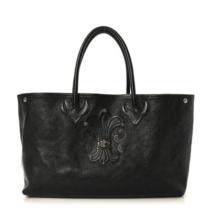 Chrome Hearts Grained Calfskin Fleur De Lis Tote Black 3 of 9