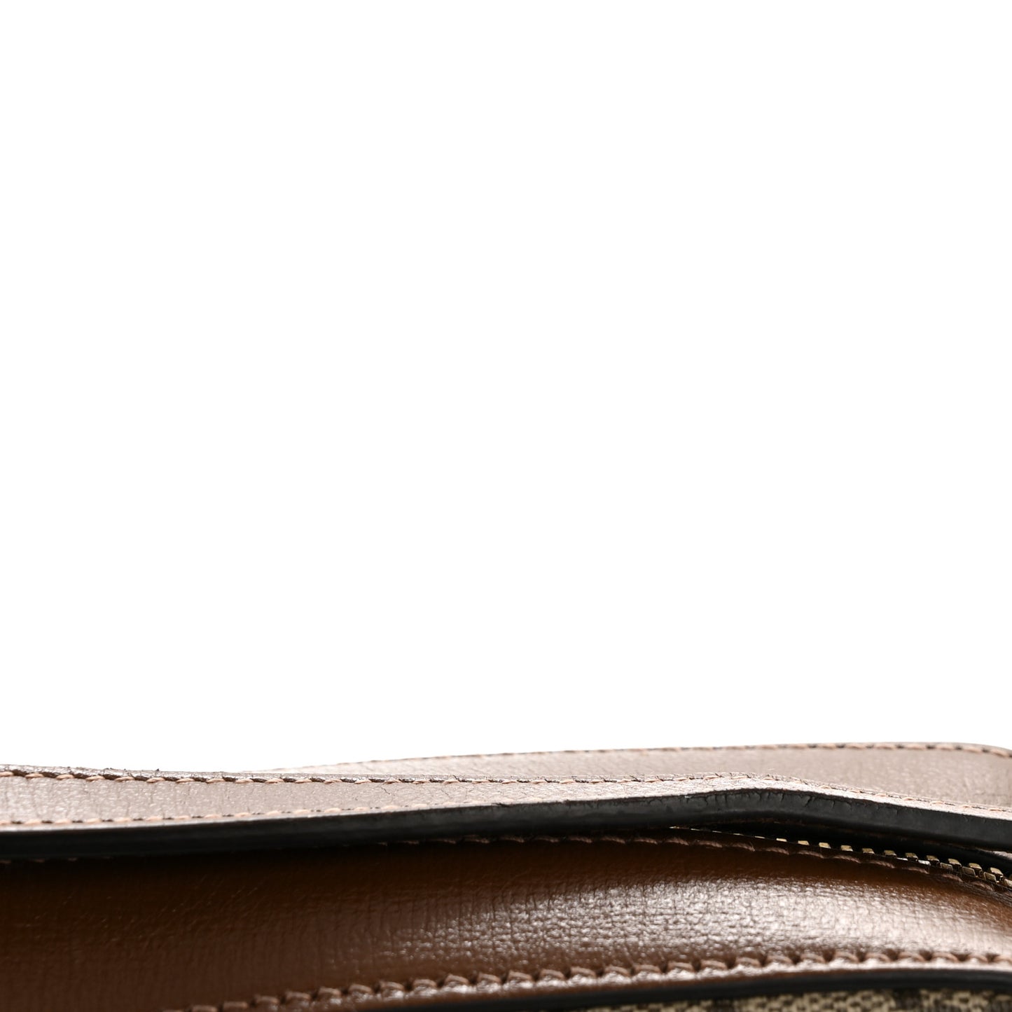 GG Supreme Monogram Small Horsebit 1955 Shoulder Bag Beige Brown Sugar
