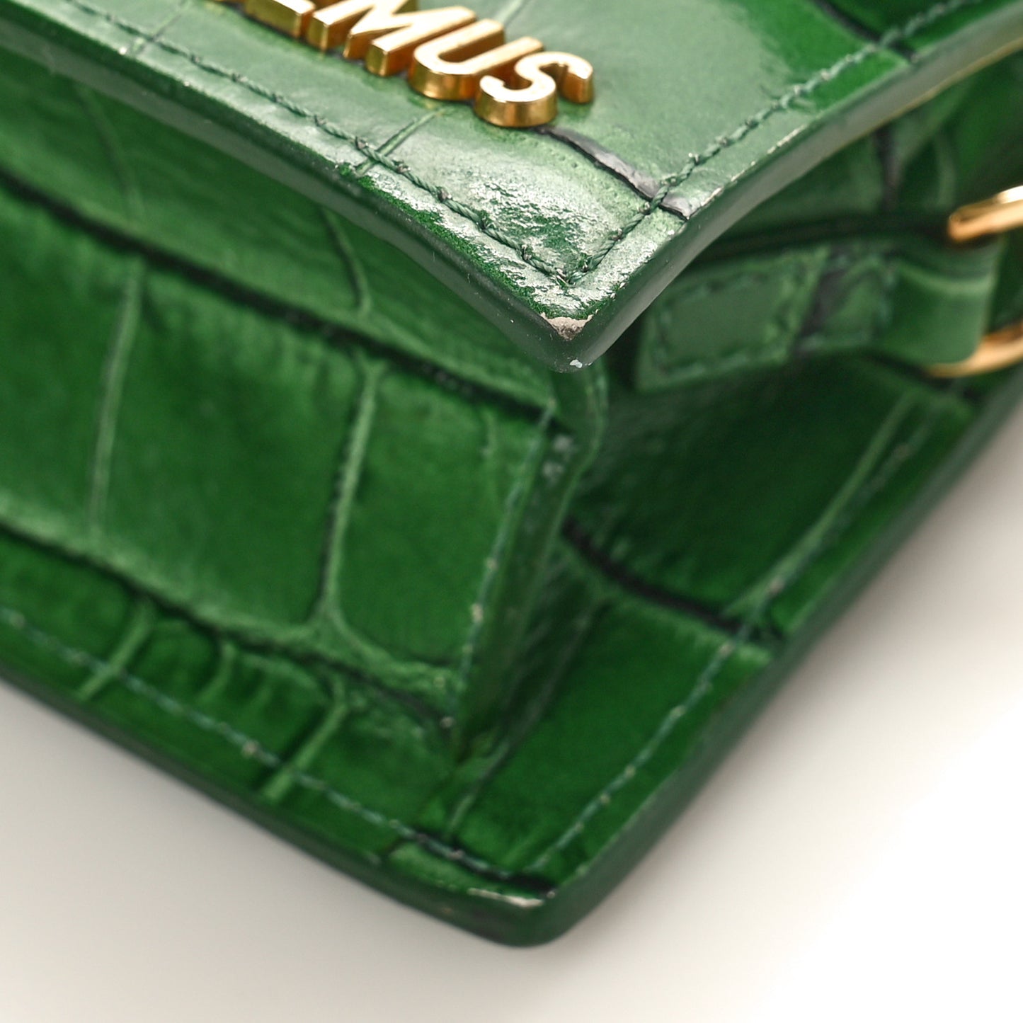 Calfskin Crocodile Embossed Le Chiquito Green