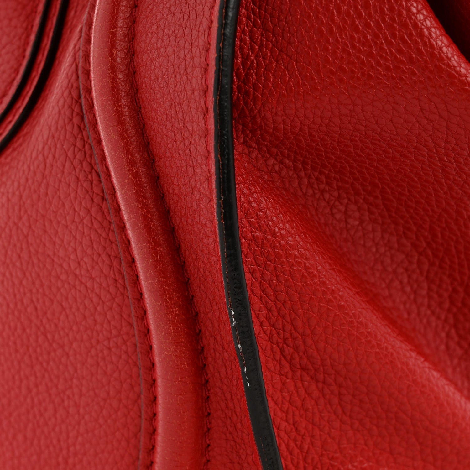Celine Drummed Calfskin Micro Luggage Red 15 of 16
