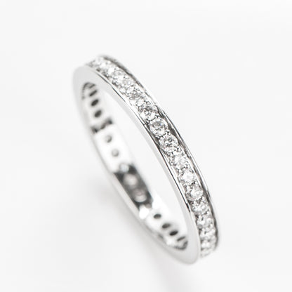 Cartier Platinum Diamond 2.4mm Ballerine Wedding Band Ring 48 4.5 3 of 7