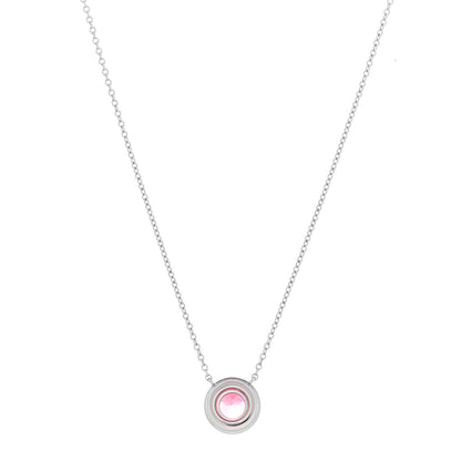 Tiffany Platinum Diamond Pink Tourmaline Soleste Pendant Necklace 3 of 6