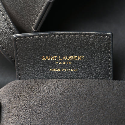 Saint Laurent Calfskin Toy Shopping Tote Storm 6 of 10