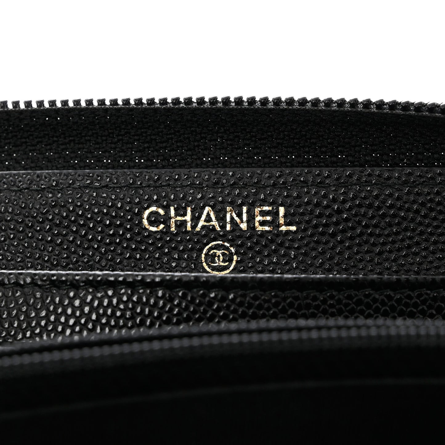Caviar Quilted Boy Long Zip Around Wallet Black