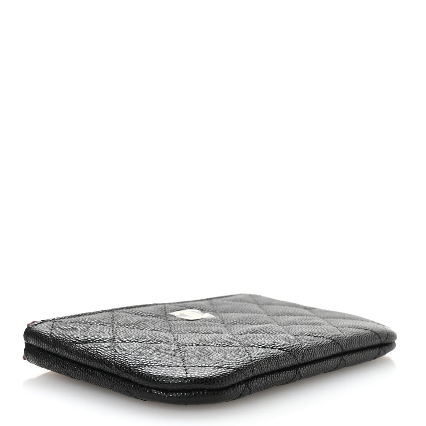 Caviar Quilted Small Cosmetic Case Black
