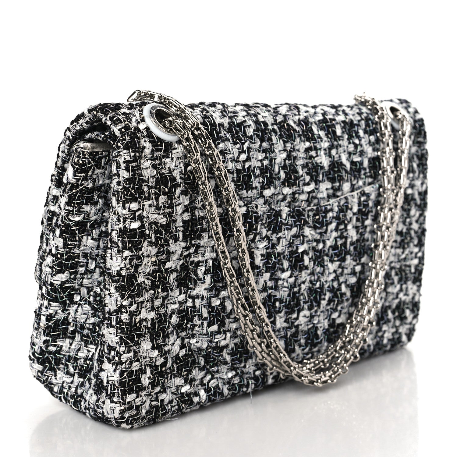 Chanel Tweed 2.55 Reissue 226 Flap Black White 2 of 8