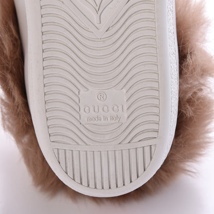 Gucci Calfskin Wool Web Bee Embroidered Womens Ace Sneakers 39 White 5 of 6