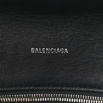 Balenciaga Pebbled Calfskin Logo Everyday Flap Chain Wallet White 6 of 12
