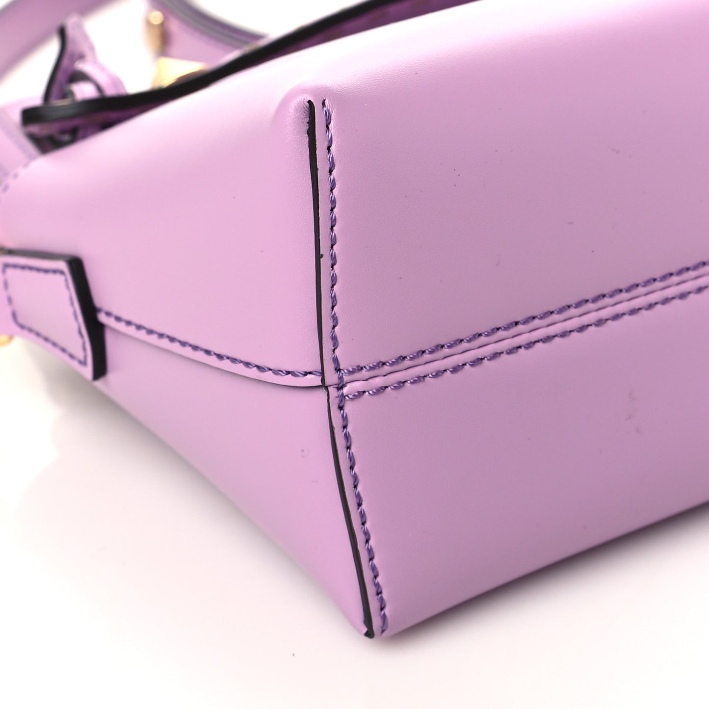 Vitello King Logo Embossed Mini By The Way Boston Bag Violetta