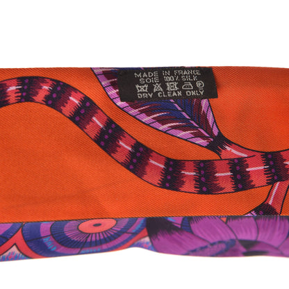 Hermes Silk The Savana Dance Twilly Capucine Violet Bleu 4 of 6