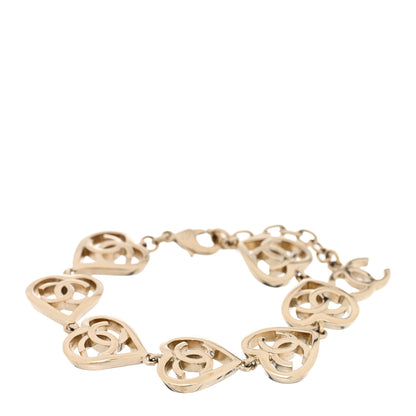 Chanel Metal CC Heart Coco In Love Bracelet Light Gold 1 of 4