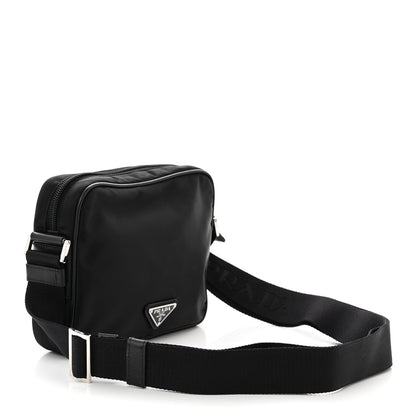 Prada Tessuto Nylon Saffiano Logo Camera Bag Black 3 of 11