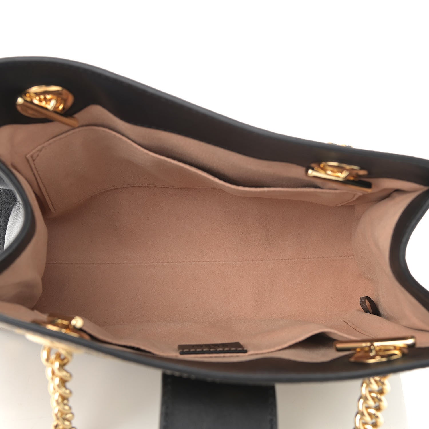 Gucci GG Supreme Monogram Bees Small Padlock Tote Beige Oro Black 5 of 13