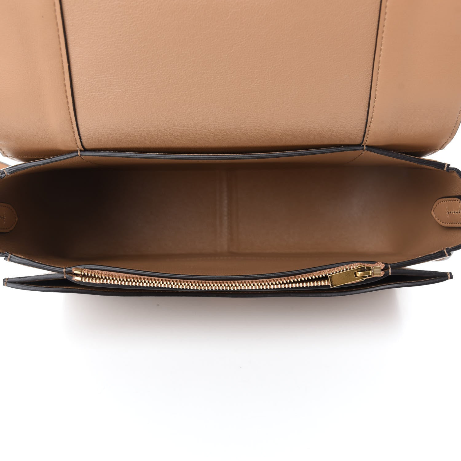 Celine Shiny Smooth Calfskin Medium Frame Shoulder Bag Tan Optic White 5 of 12