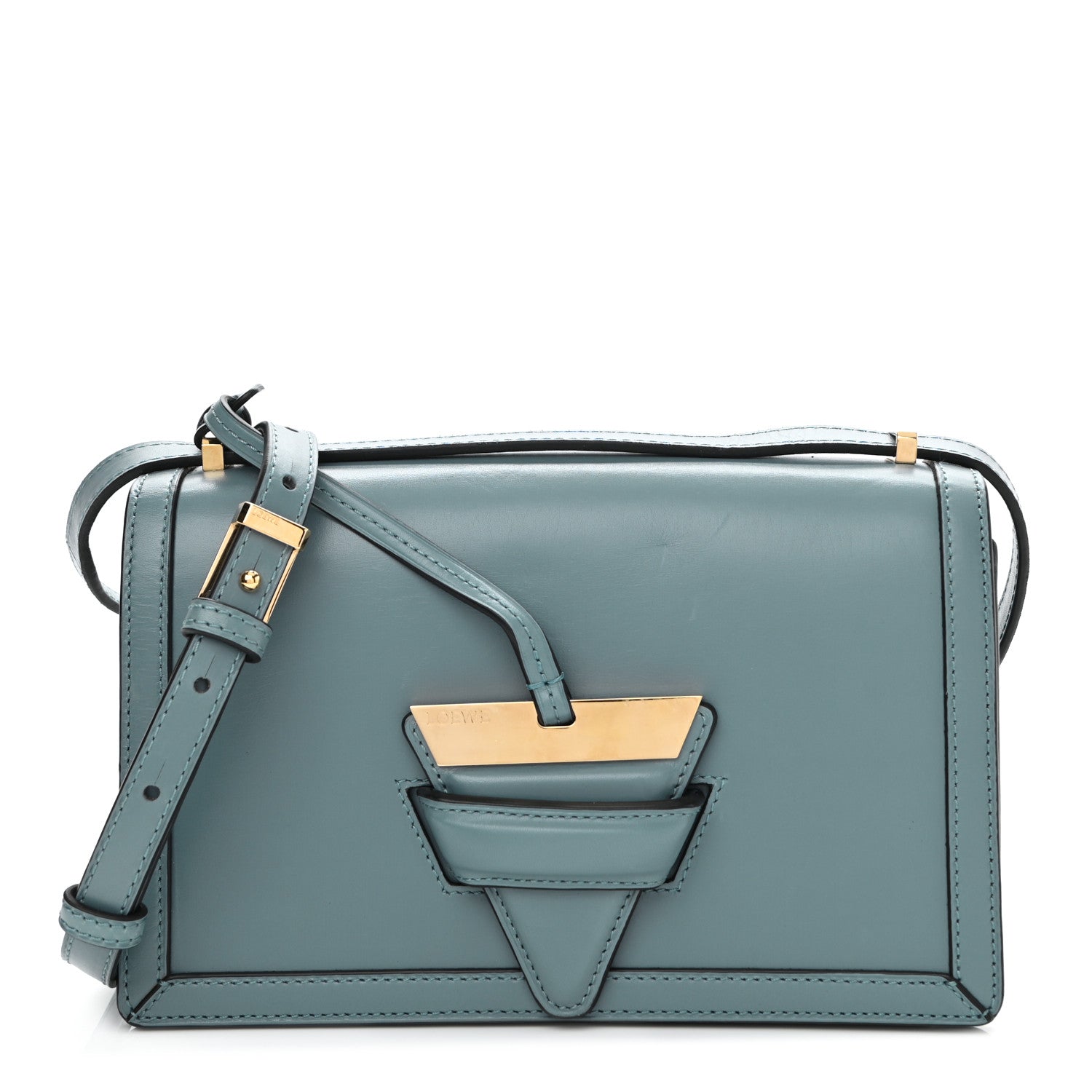 Loewe Calfskin Small Barcelona Shoulder Bag Stone Blue 1 of 12