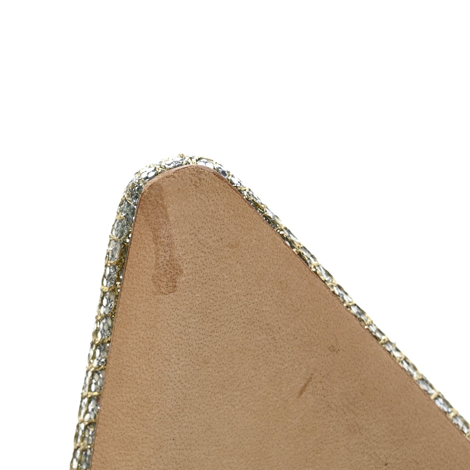 Jimmy Choo Glitter Romy Flats 35.5 Champagne 8 of 9