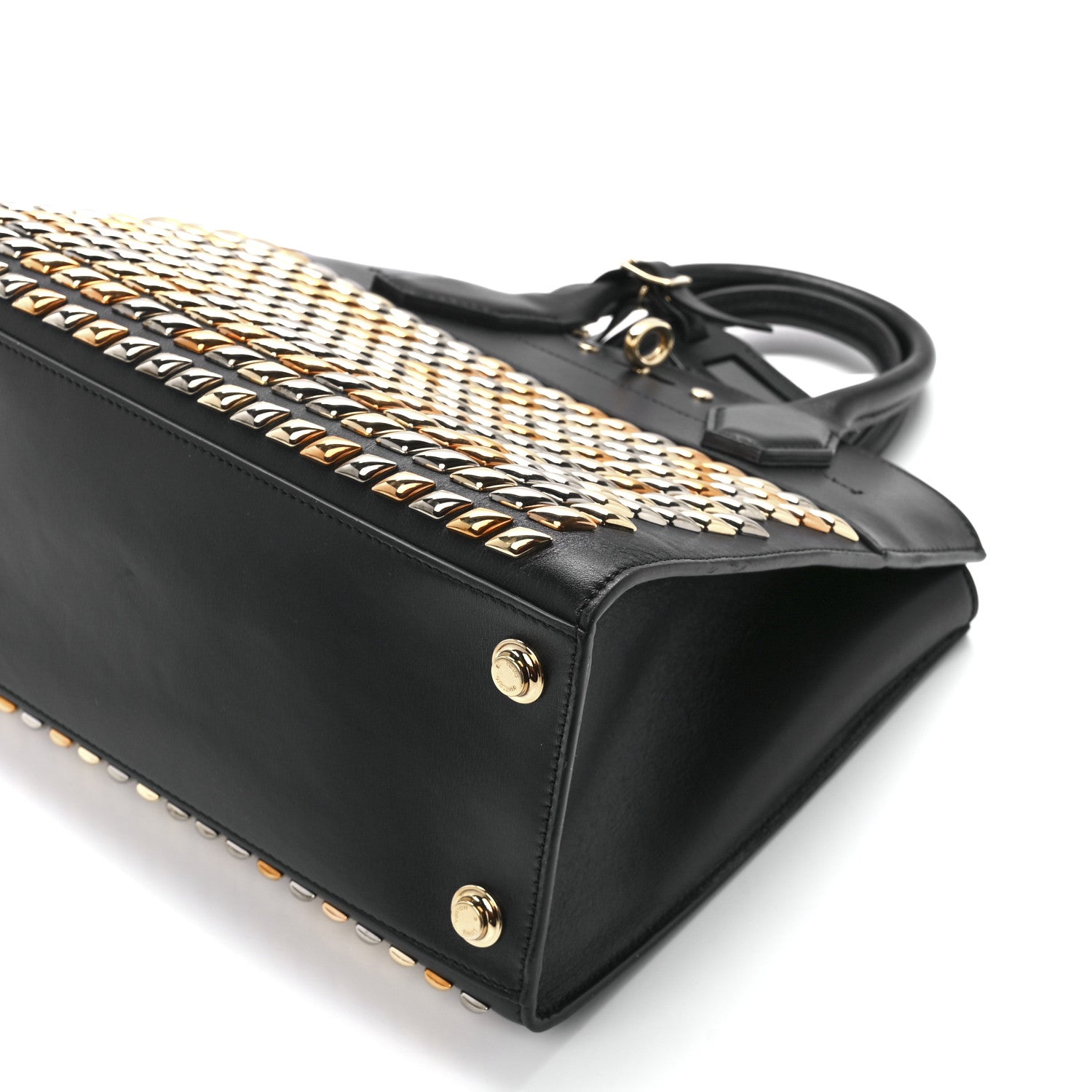 Louis Vuitton Calfskin Studded City Steamer PM Black 10 of 10