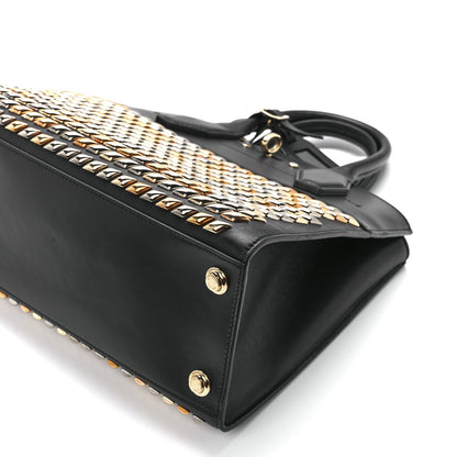 Louis Vuitton Calfskin Studded City Steamer PM Black 10 of 10