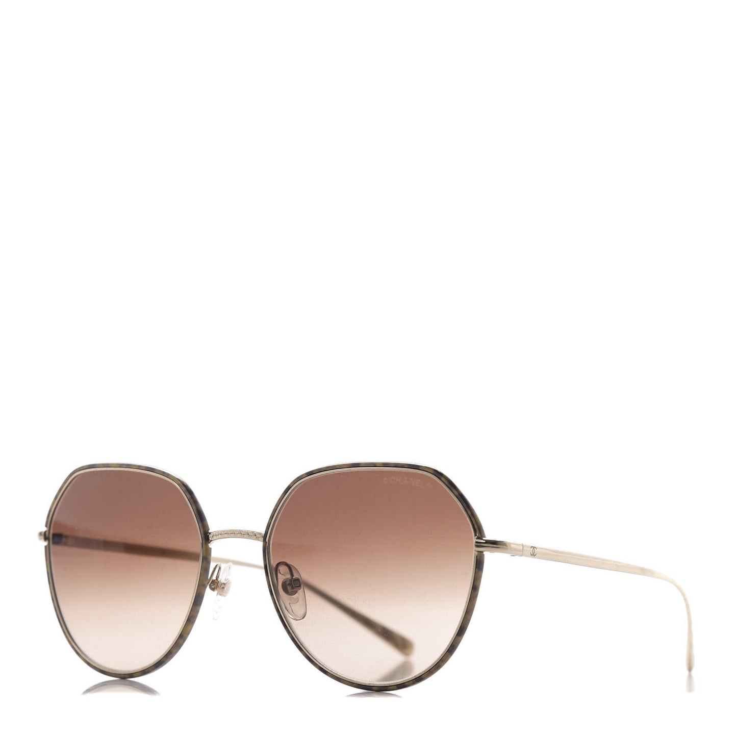 Round Sunglasses 4251-J Gold Brown