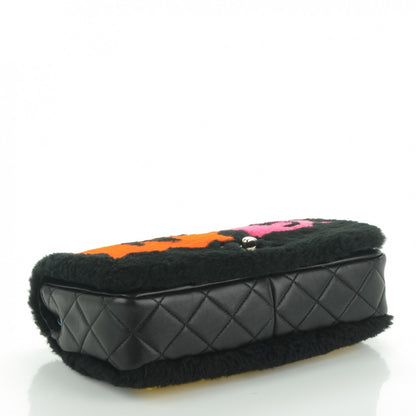Chanel Shearling Lambskin Medium 100% Flap Black 4 of 7
