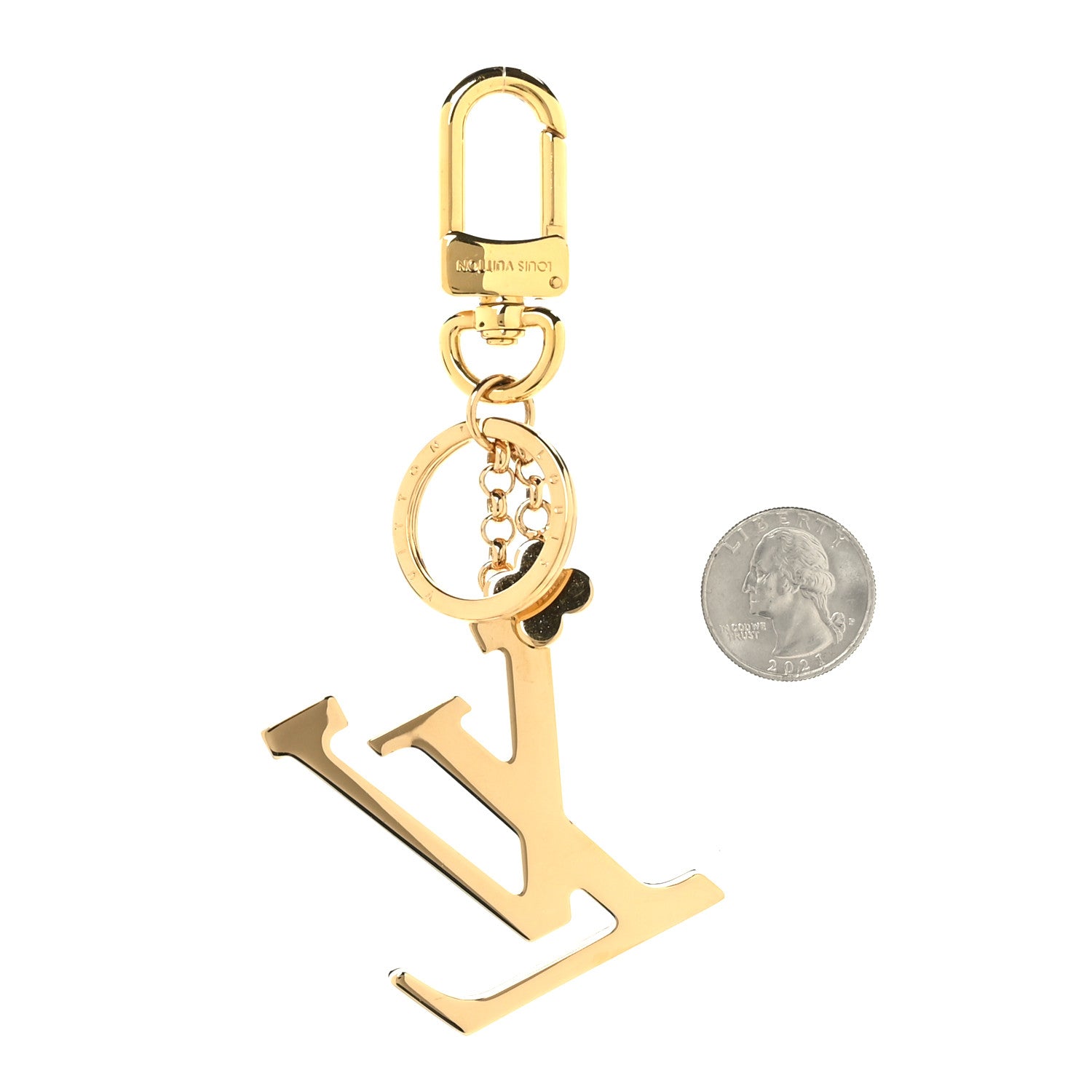 Louis Vuitton Metal Taurillon LV Capucines Bag Charm Key Holder Black 2 of 4