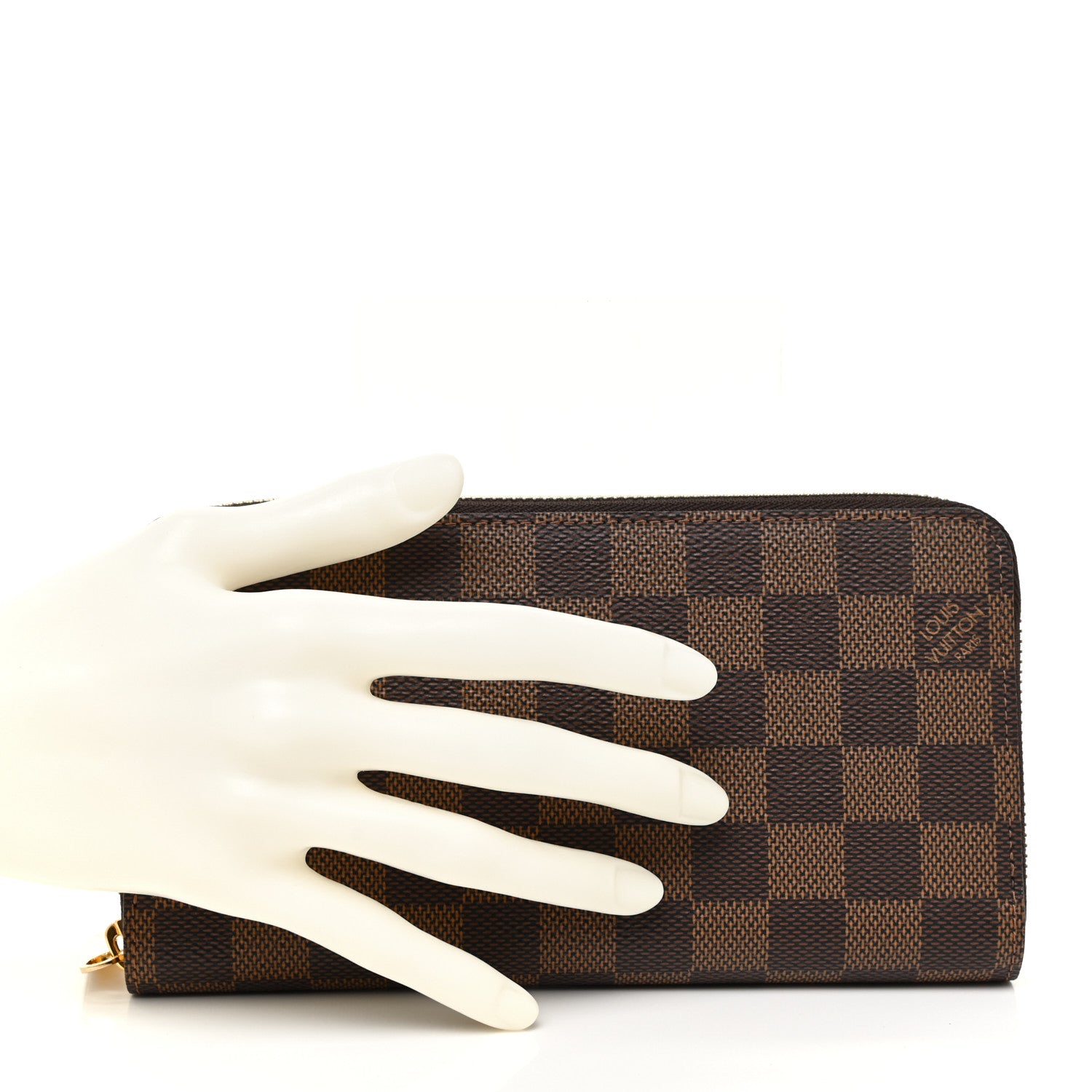 Louis Vuitton Damier Ebene Zippy Wallet Rose Ballerine 2 of 10