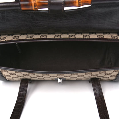 Gucci Monogram Bamboo Bullet Bag Dark Brown 5 of 11
