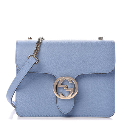 Gucci Dollar Calfskin Small Interlocking G Shoulder Bag Mineral Blue 1 of 10