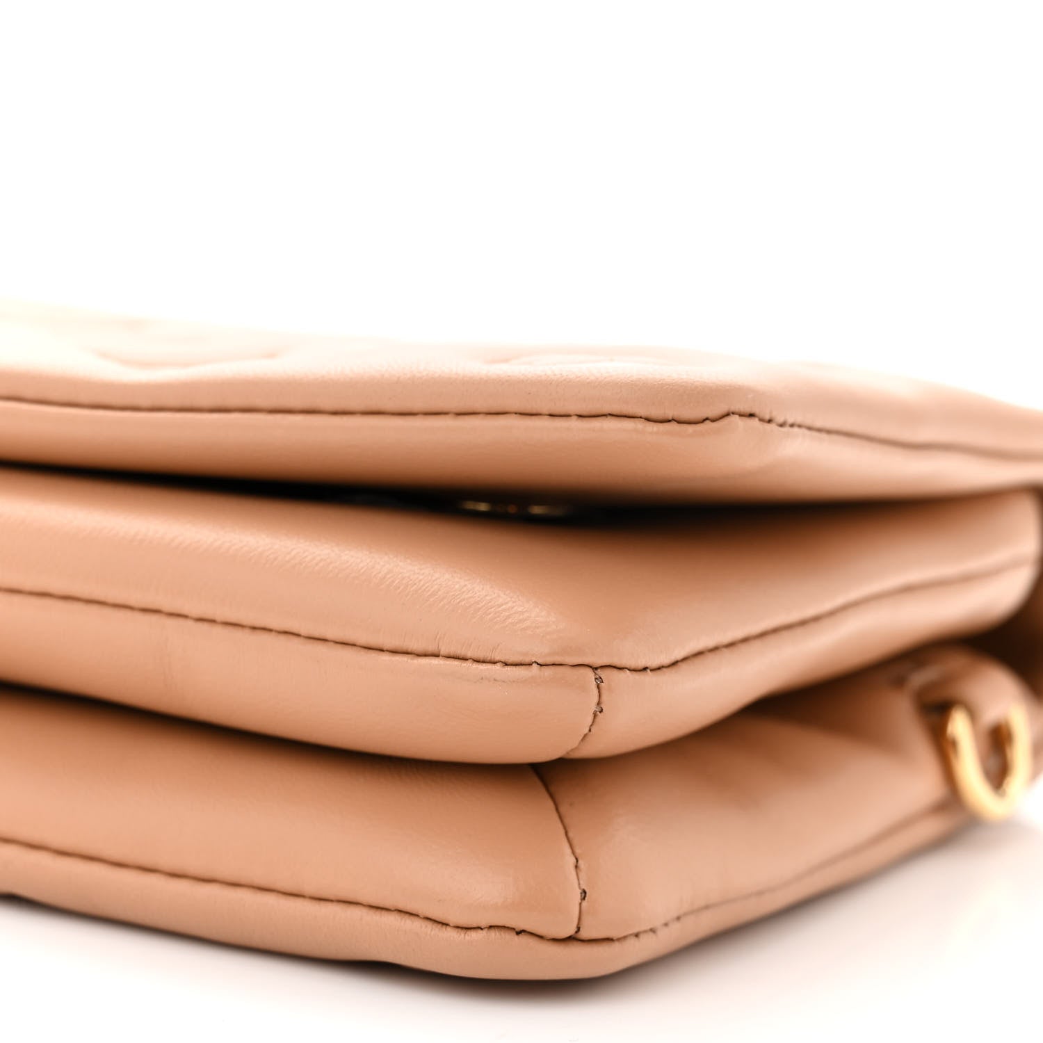 Louis Vuitton Lambskin Embossed Monogram Pochette Coussin Camel 9 of 10