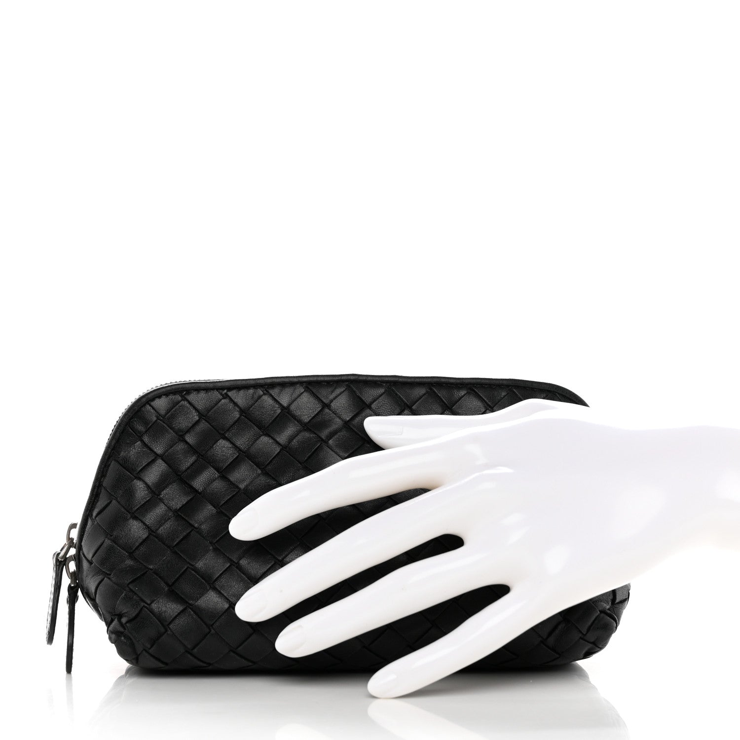 Bottega Veneta Nappa Intrecciato Small Cosmetic Pouch Black 2 of 8