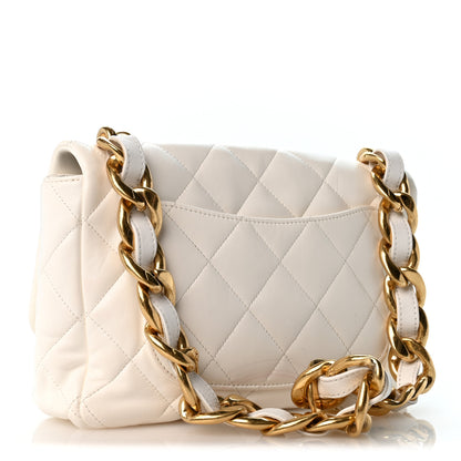 Chanel Lambskin Quilted Large CC Funky Town Flap White 3 of 12