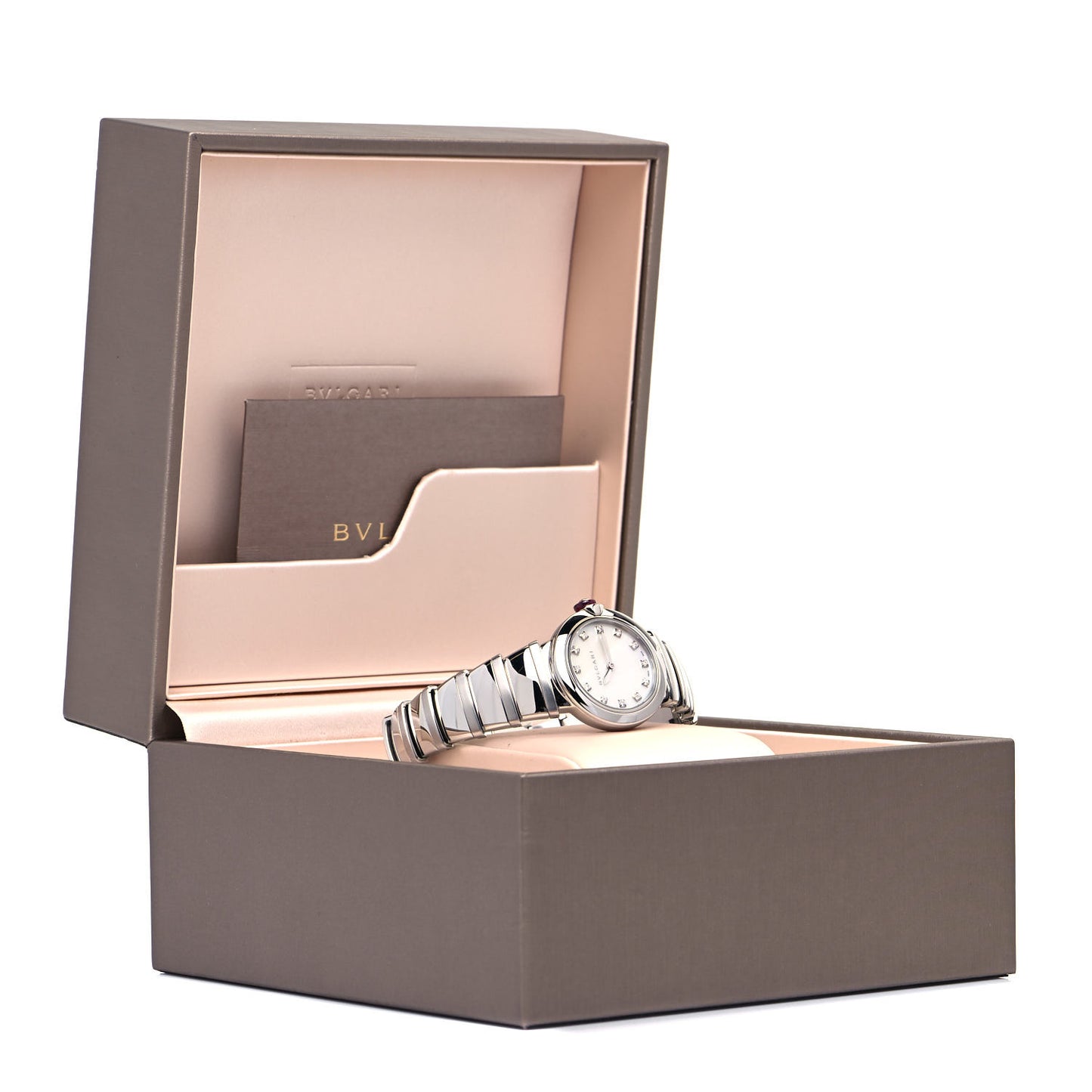 Stainless Steel Mother of Pearl Diamond 33mm LVCEA Quartz Watch
