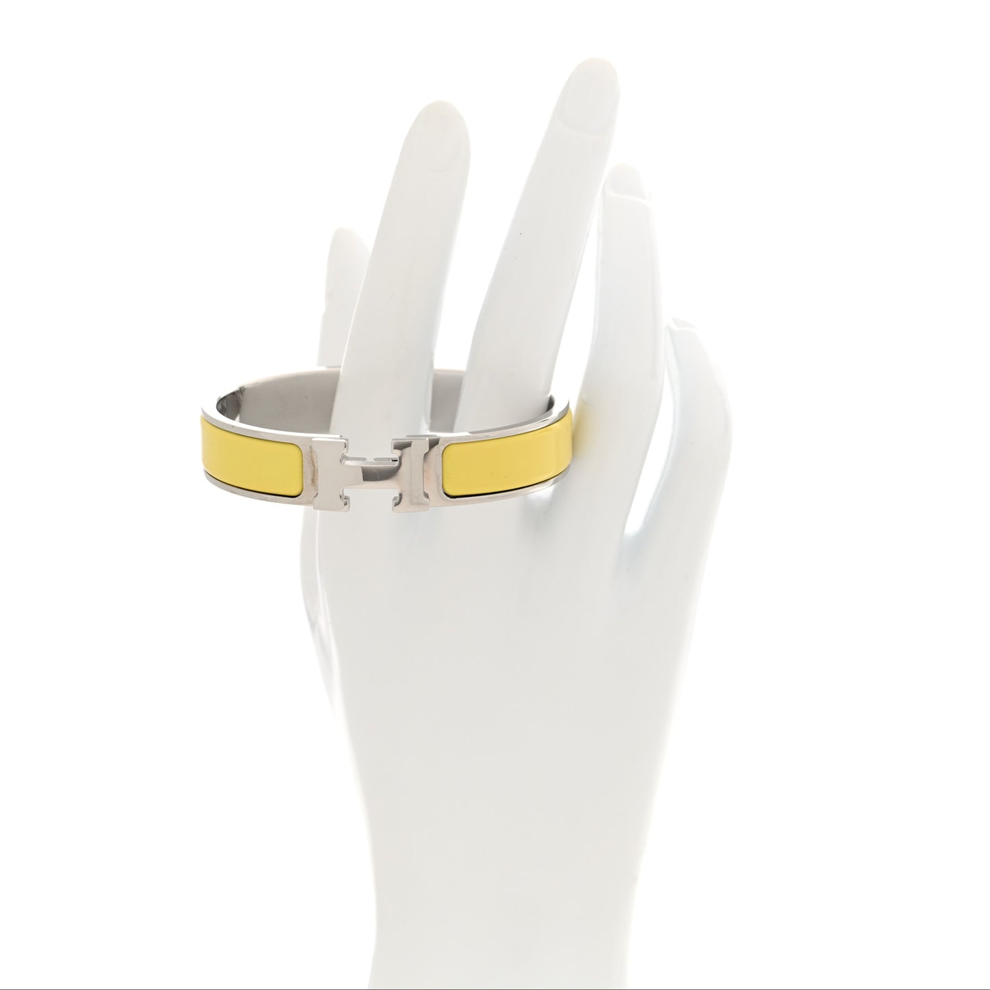 Enamel Narrow Clic Clac H Bracelet PM    Jaune Tennis