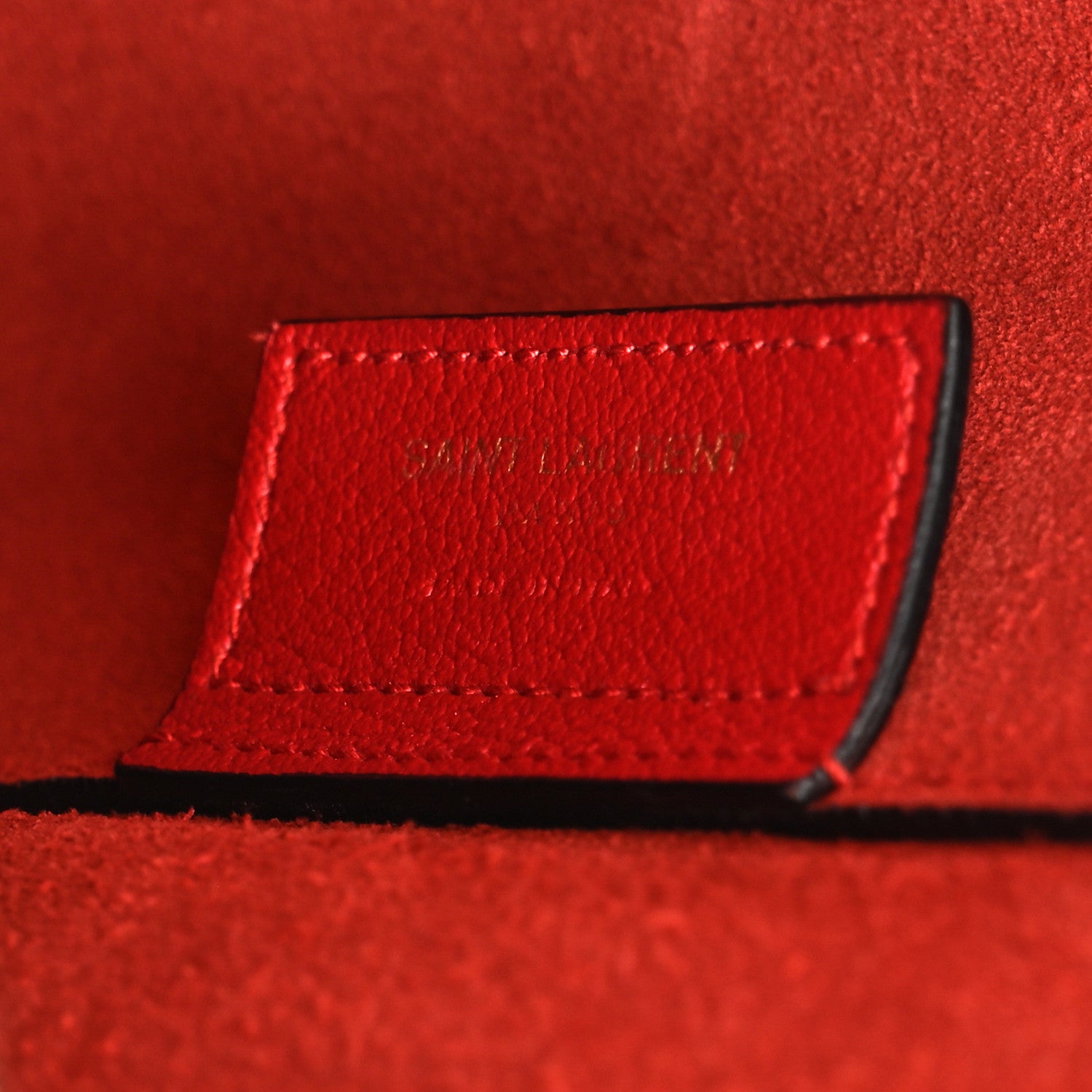 Saint Laurent Calfskin Large Shopping Tote Red 7 of 12