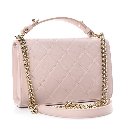 Chanel Grained Calfskin Quilted Small Label Click Flap Bag Pink 3 of 16