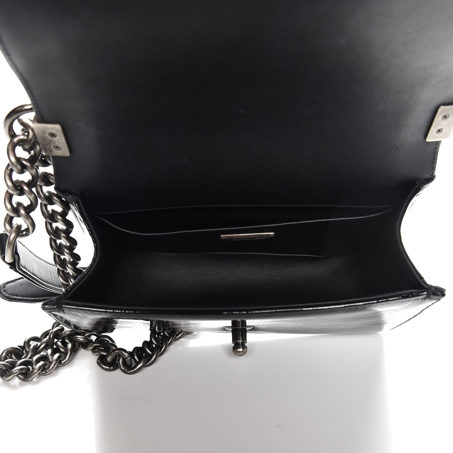 Python Patent Small Boy Flap Black