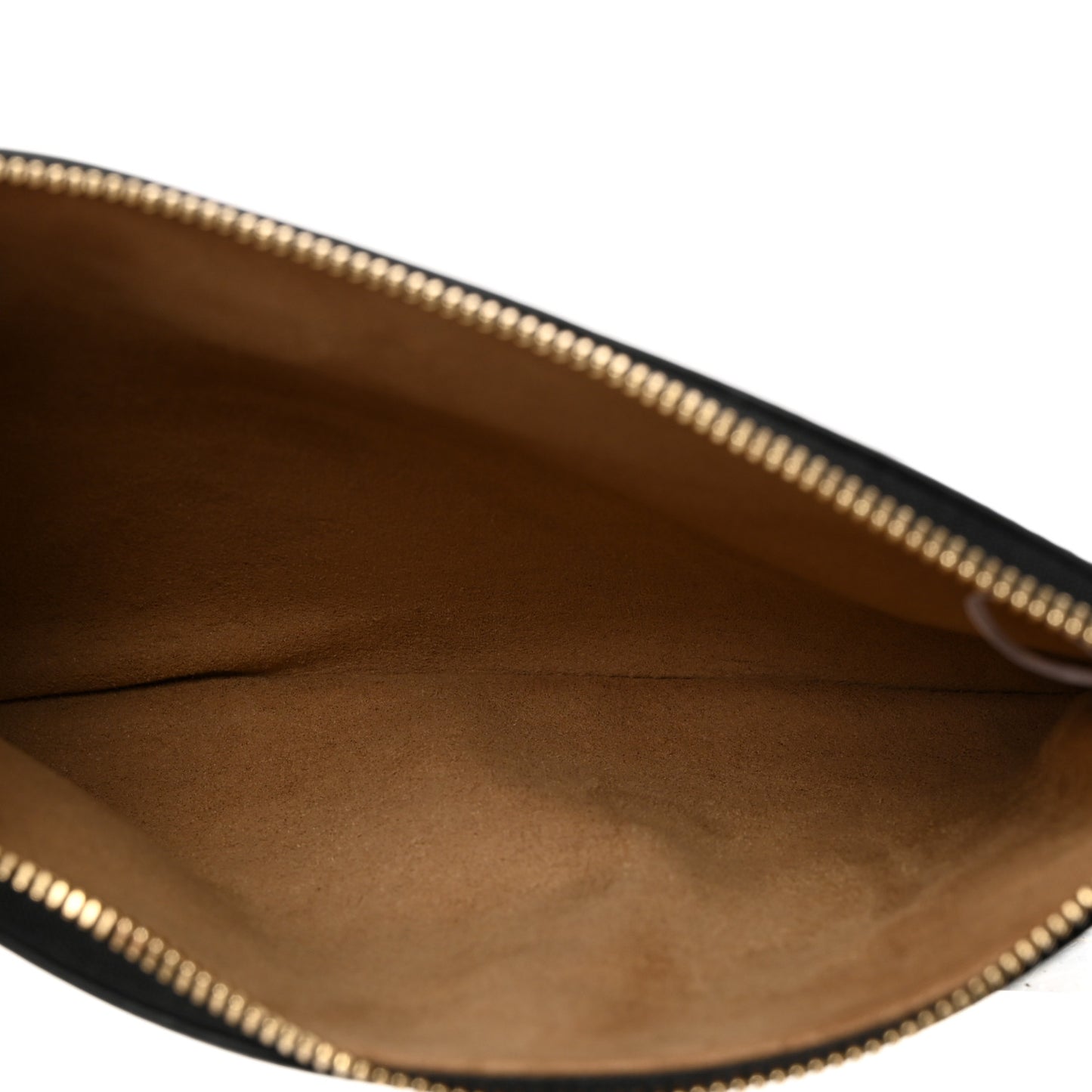 Calfskin Mode Travia Dual Wristlet Pouch Black