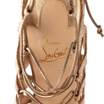 Christian Louboutin Nappa Glitter Mini Aqueduchesse 100 Cage Sandals 38.5 Poudre 7 of 7