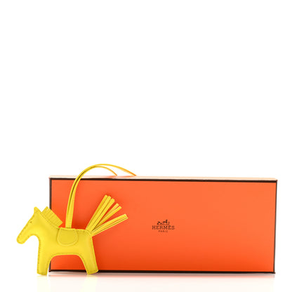 Hermes Milo Lambskin Grigri Rodeo Horse Bag Charm PM Lime 5 of 5