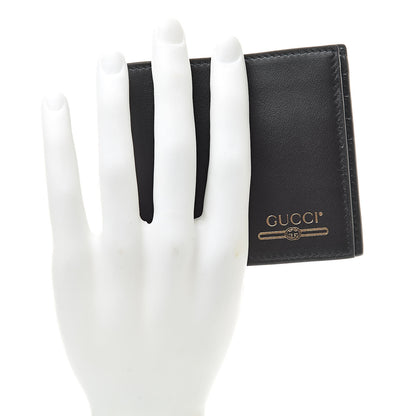 Gucci Plutone Calfskin Logo Bi-Fold Wallet Black 2 of 7