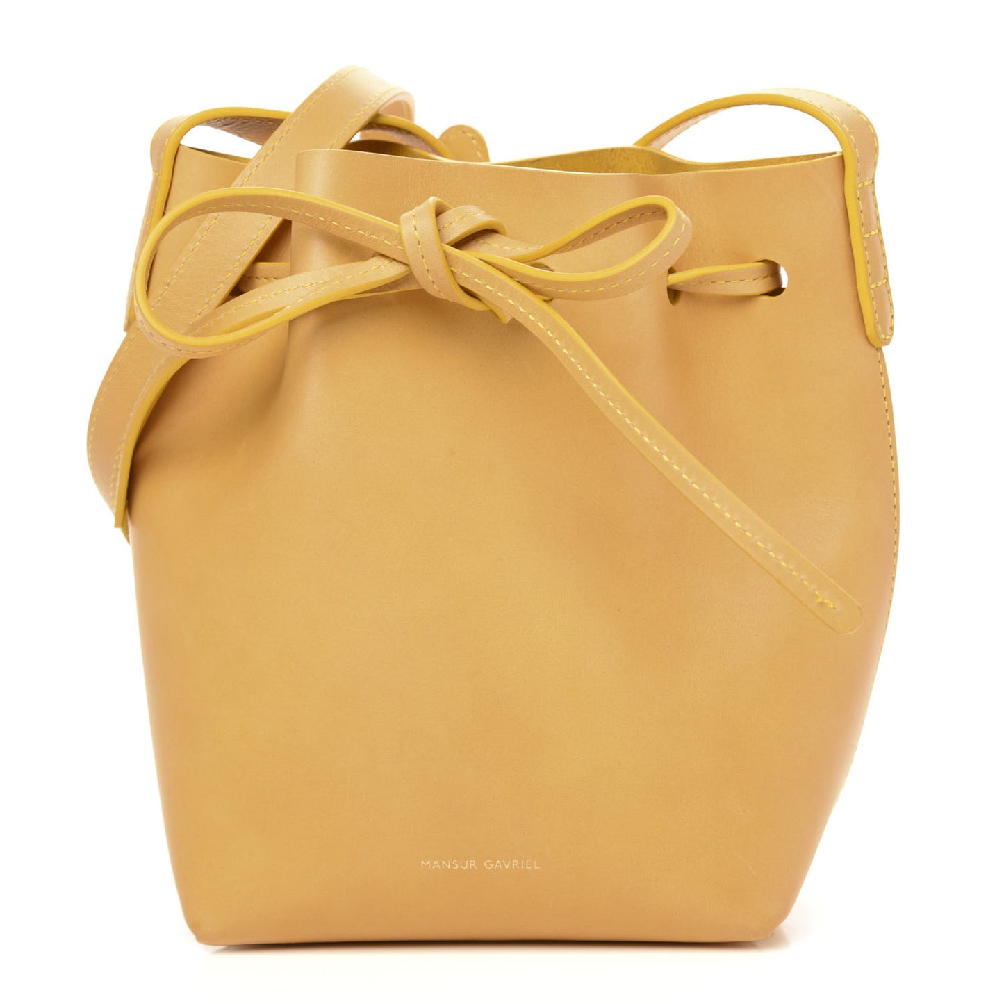 Calfskin Mini Bucket Bag Sun