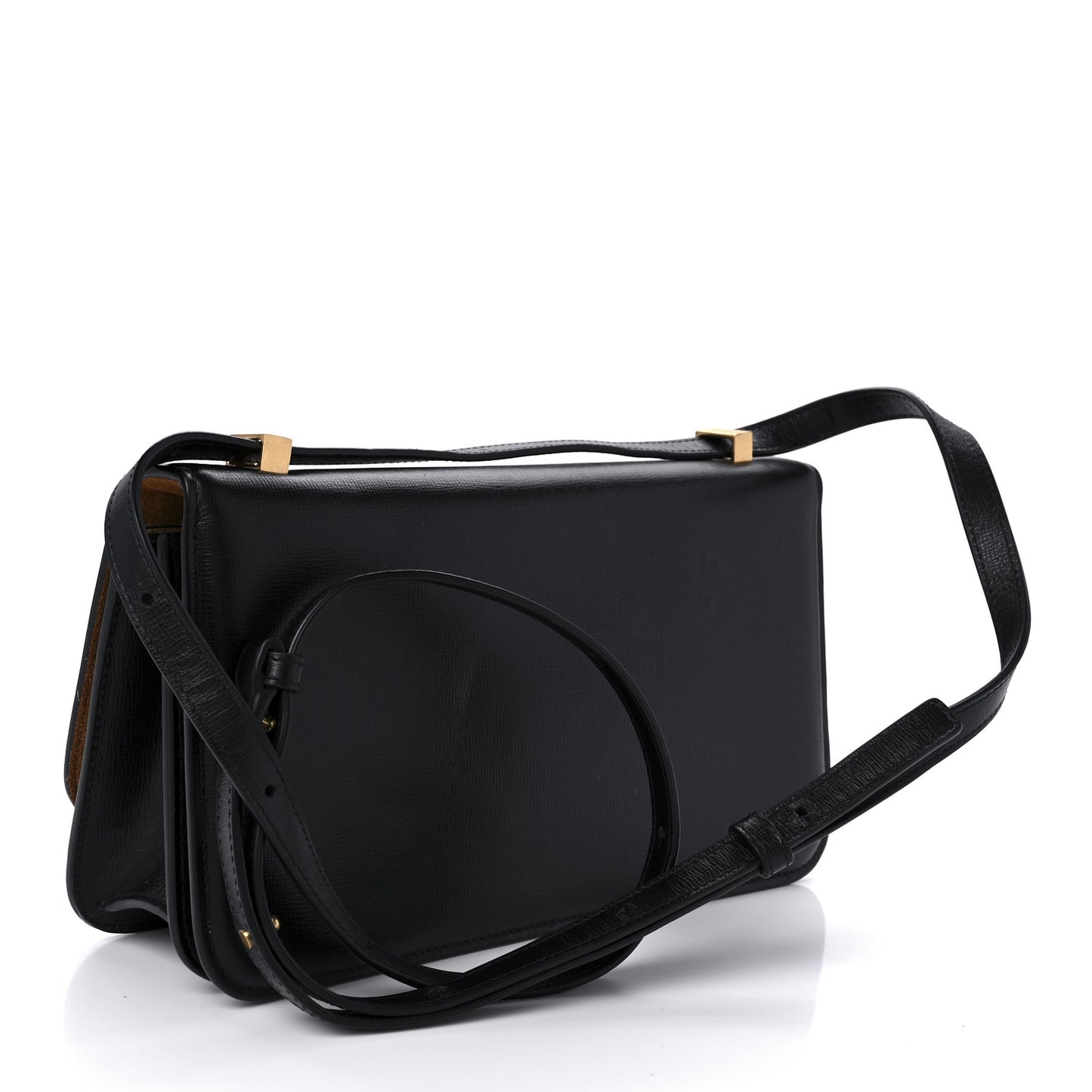 Spazzolato Calfskin Mini Classic BV Bag Black
