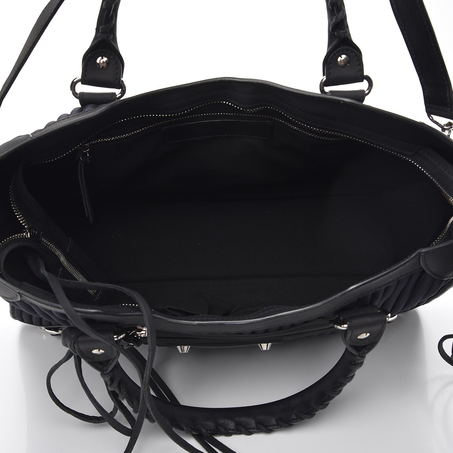 Balenciaga Ribbed Neoprene Classic Silver Hardware City Black 6 of 12