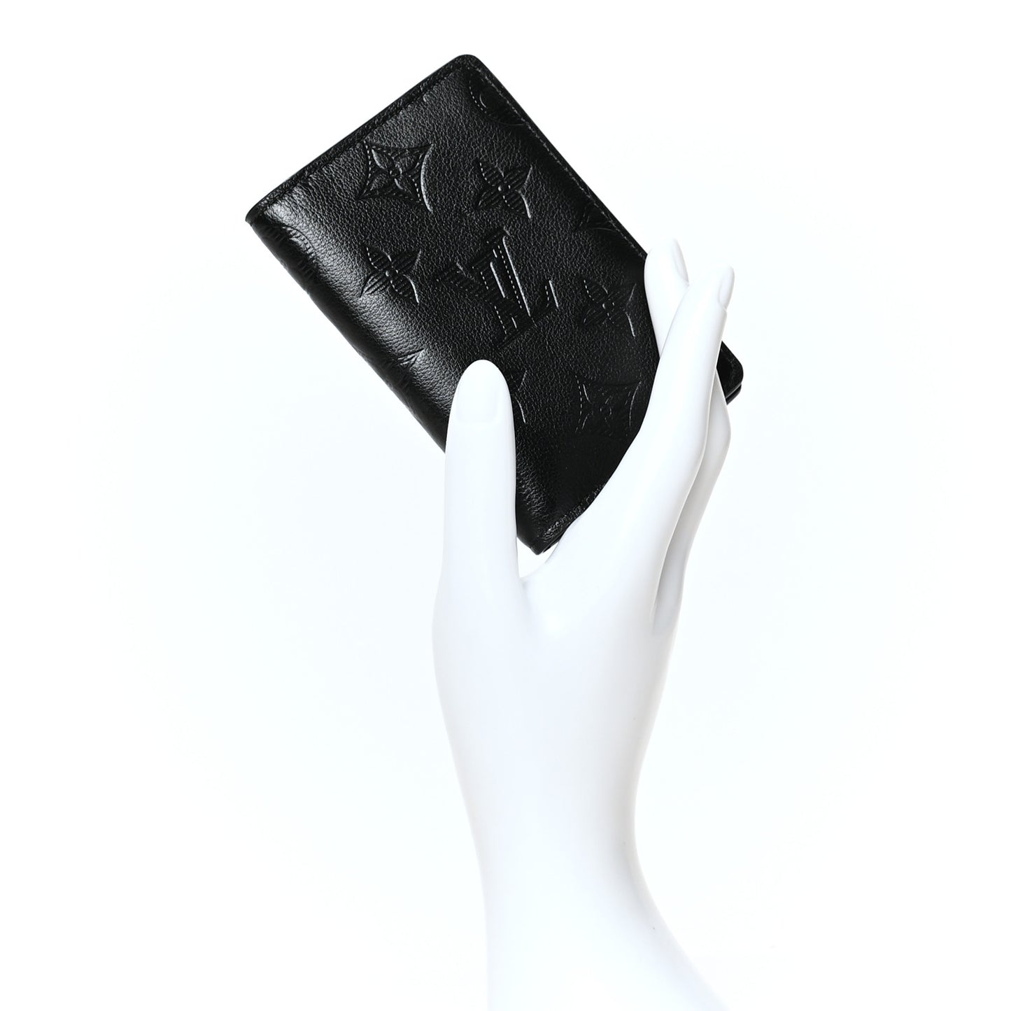 Calfskin Monogram Shadow Pocket Organizer Black