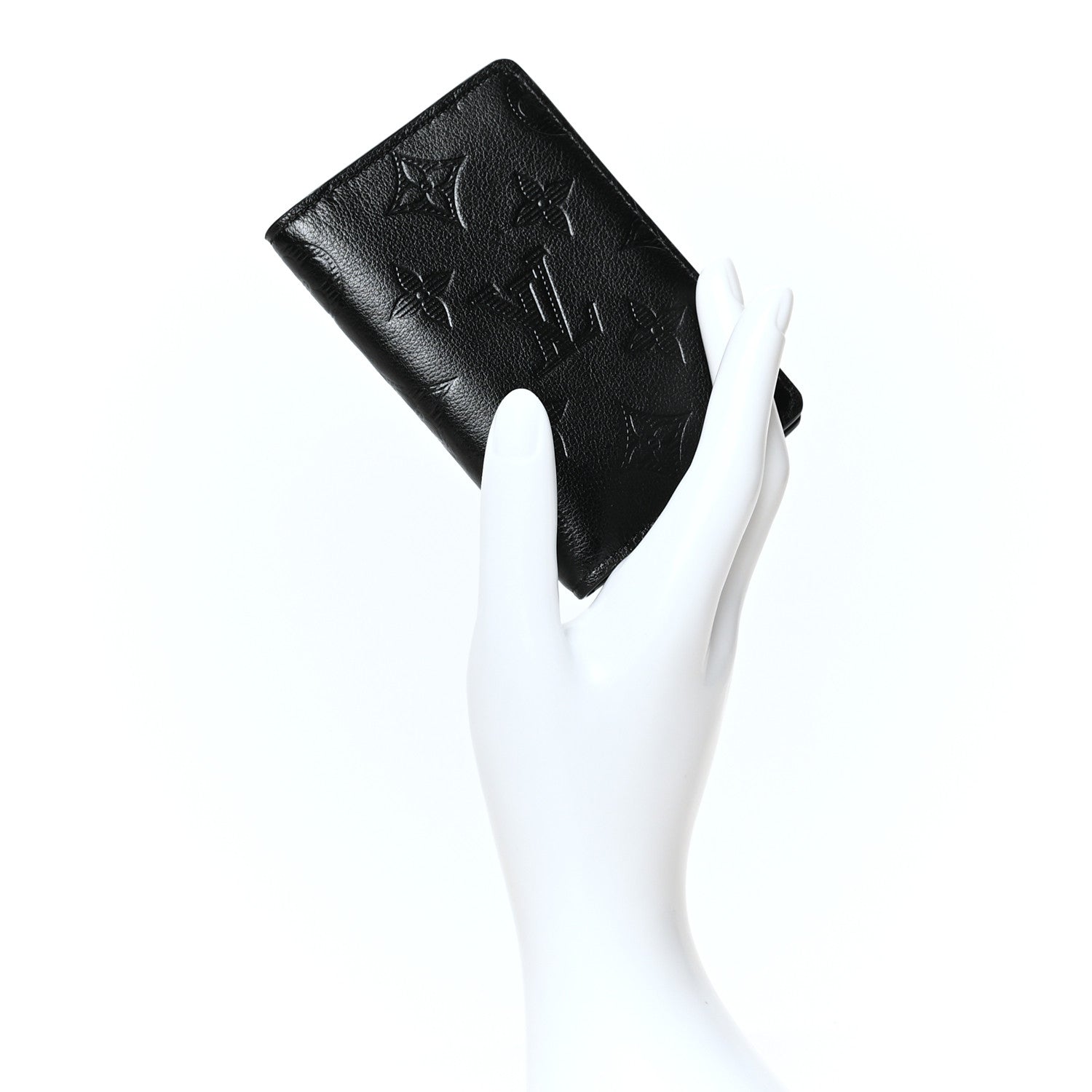 Louis Vuitton Calfskin Monogram Shadow Pocket Organizer Black 2 of 7